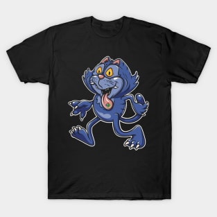 Psychedelic Cat with Acid - Funky Trippy Cartoon T-Shirt